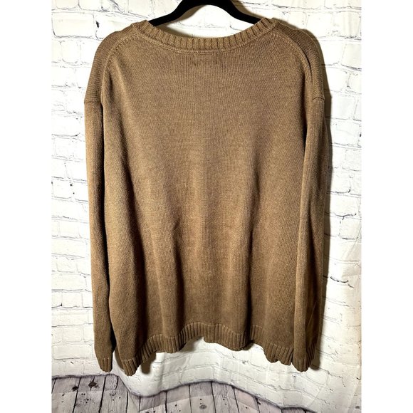 L.L. Bean Men's V-Neck Brown Sweater - Picture 4 of 4